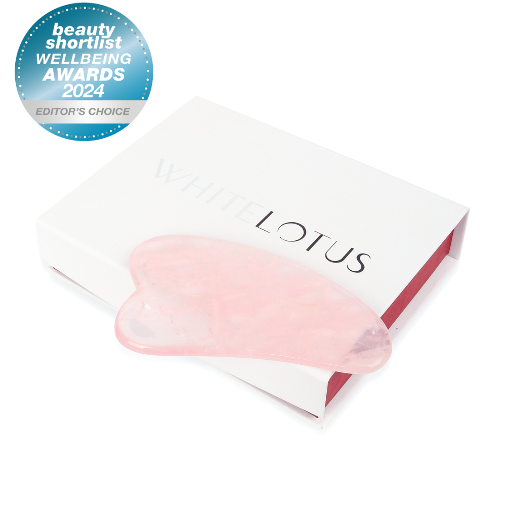 Rose Quartz Gua Sha Tool - Natural Chemical Free Crystal in a Signature Silk Lined Box-4