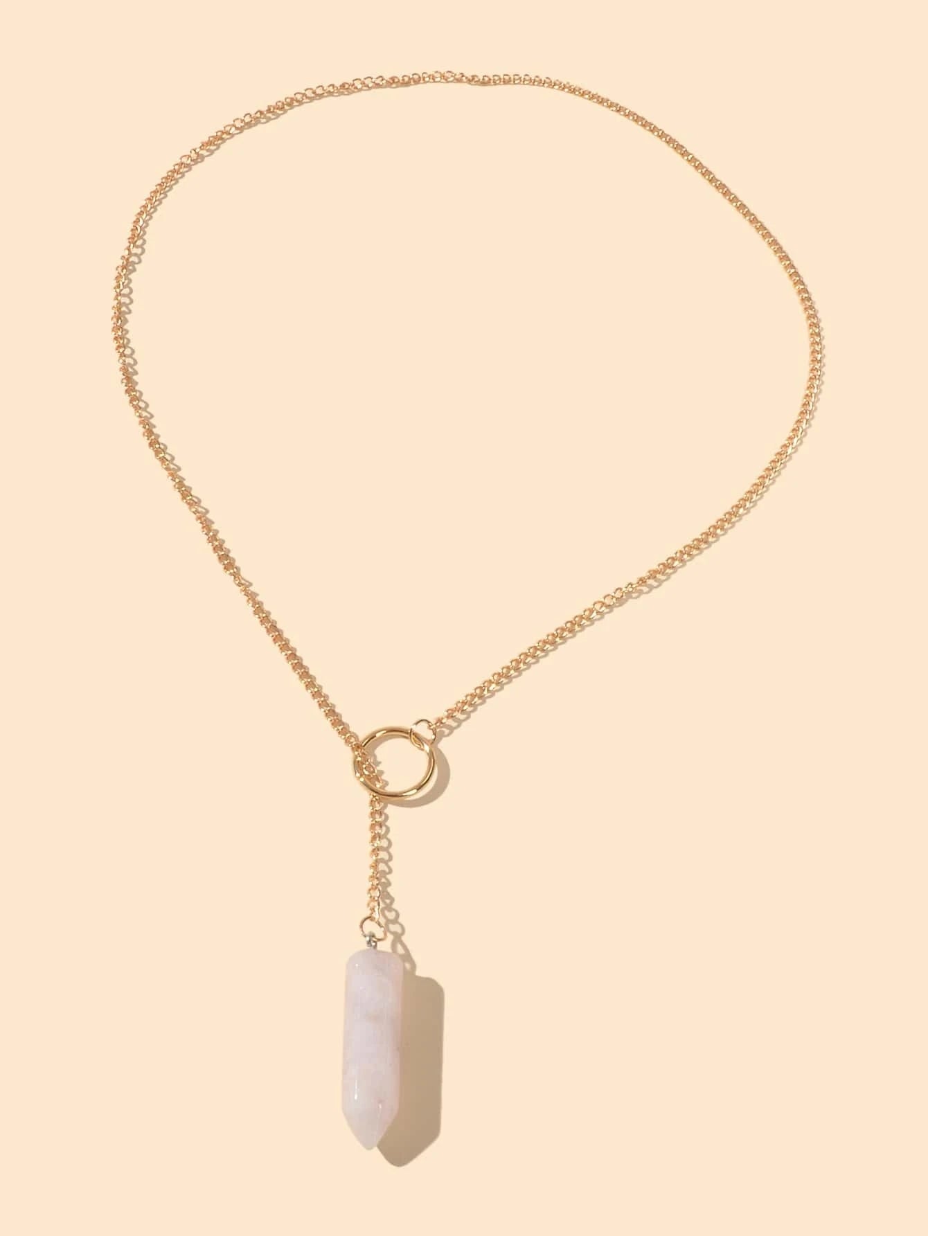Hexagonal Quartz Point Chakra Pendant Drop-1
