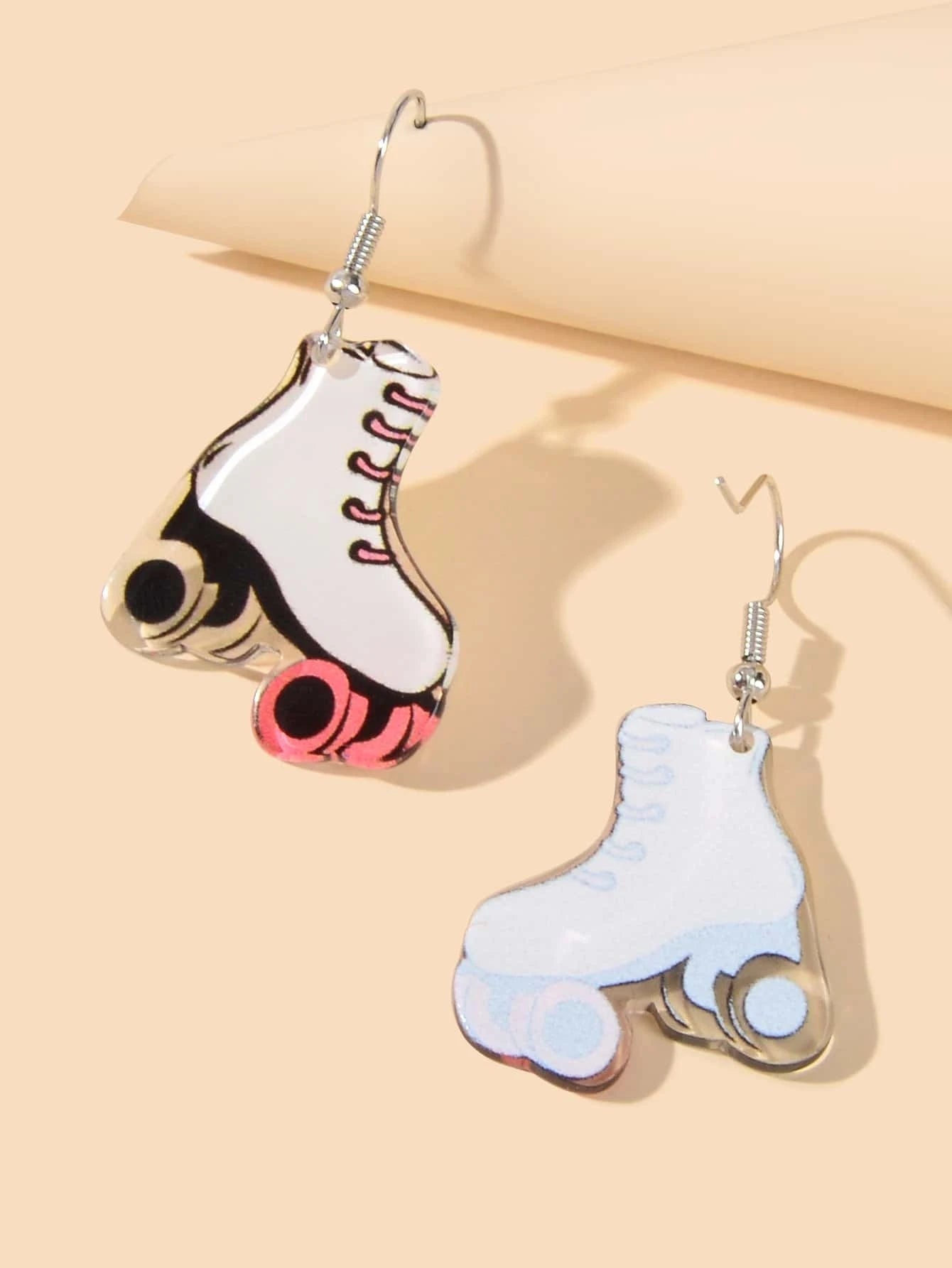 Acrylic Roller Skate Shoes Drop Dangle Party Earrings Girls Teens Accessories-2