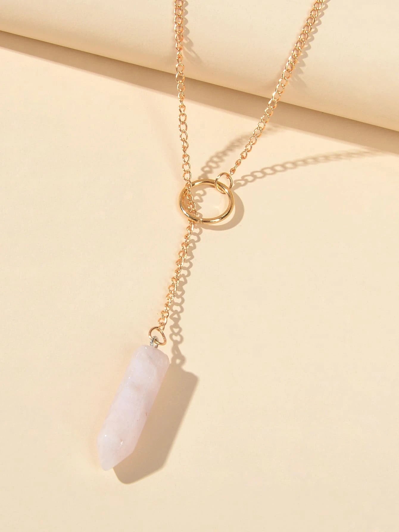 Hexagonal Quartz Point Chakra Pendant Drop-2