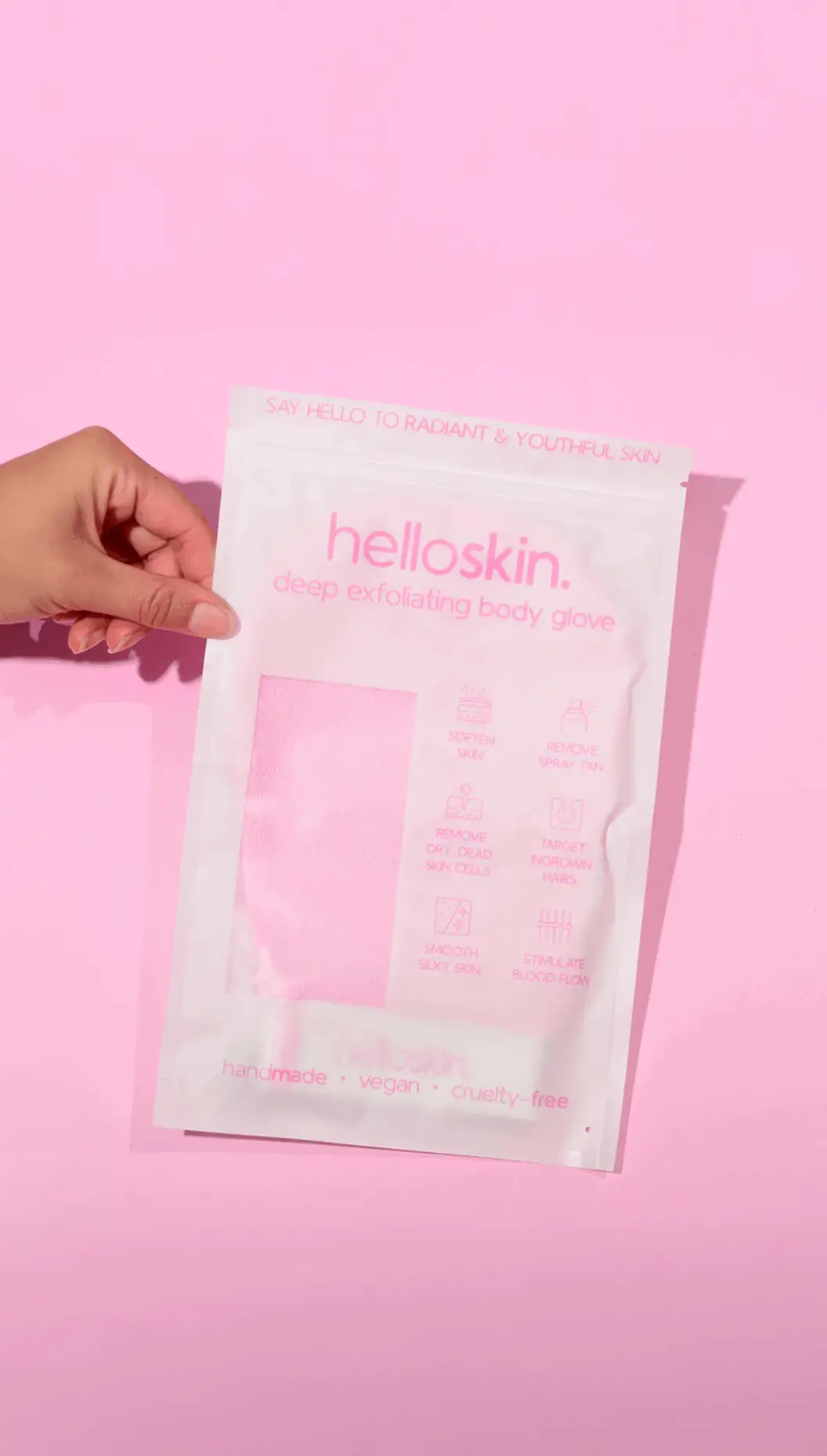 his & hers exfoliating glove (pink & black)-4